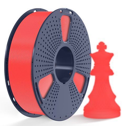 Філамент PLA неоновий 1.75мм Червоний/Glow In The Dark Red, 1кг ФР-00012291 фото