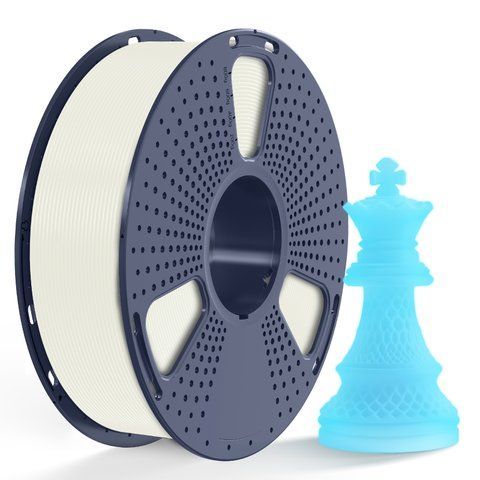 Філамент PLA неоновий 1.75мм Білий в Синій/ Glow In The Dark White (White to Blue), 1кг ФР-00012292 фото