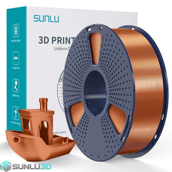 Філамент Silk PLA+ 1.75мм Мідь/Red Copper, 1кг ФР-00012158 фото