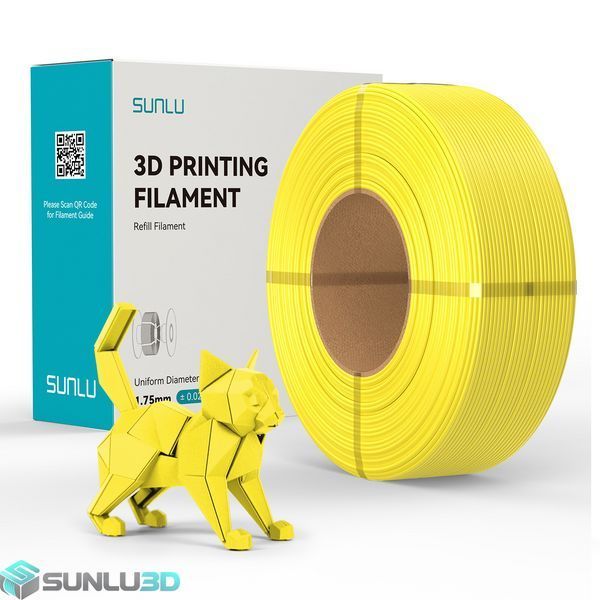 Філамент REFILLS PETG 1.75мм Жовтий/Yellow, 1кг ФР-00012264 фото