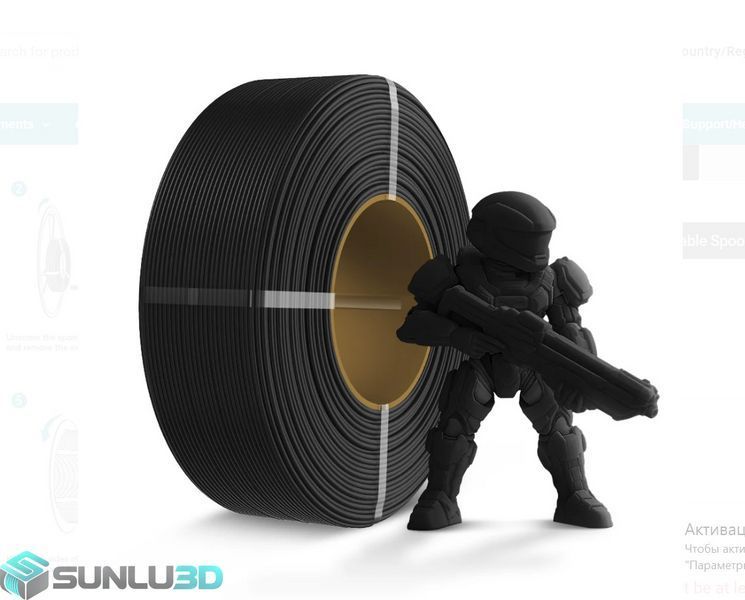 Філамент REFILLS PETG 1.75мм Чорний/Black, 1кг ФР-00012178 фото