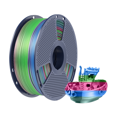 Філамент Silk PLA+ 1.75мм Rainbow / Веселка №6, 1кг НФ-00000232 фото